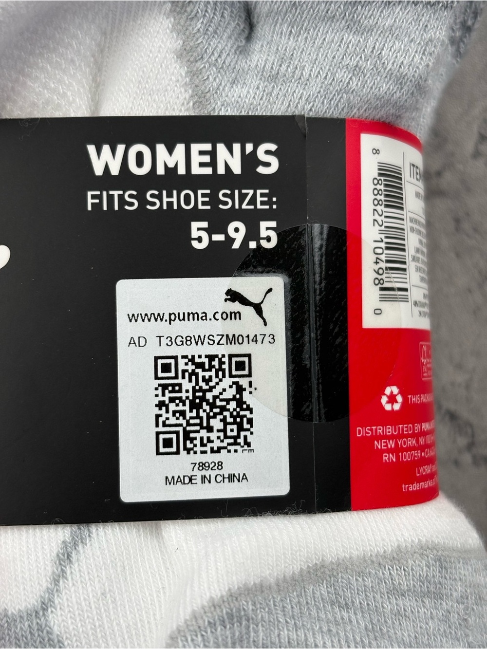 Puma Women's Size 5-9.5 10 Pair No Show Socks CoolMax Multicolor new - Picture 2 of 3